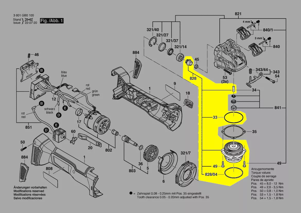 renvoi d\'angle réf. 1 607 000 D5J Bosch